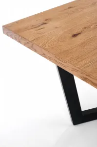 HALMAR Rozkladací jedálenský stôl Massive 160 cm svetlý dub/čierny