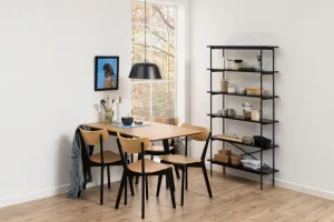 Actona Rozkladací jedálenský stôl Roxby dub/čierny
