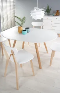 HALMAR Rozkladací jedálenský stôl Ruden biely