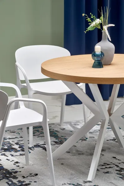 Rozkladací jedálenský stôl PERONI Halmar Dub zlatý / biela