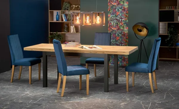 HALMAR Rozkladací jedálenský stôl Tiaro dub craft/čierna