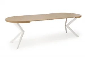Rozkladací jedálenský stôl PERONI Halmar Dub zlatý / biela