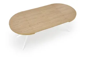 Rozkladací jedálenský stôl PERONI Halmar Dub zlatý / biela