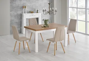 HALMAR Rozkladací jedálenský stôl Tiaro dub lancelot/biela