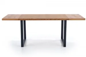 HALMAR Rozkladací jedálenský stôl Horus svetlý dub/čierna