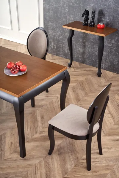 Rozkladací jedálenský stôl WINDSOR Halmar Čierna / dub