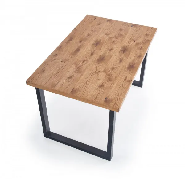 HALMAR Rozkladací jedálenský stôl Horus svetlý dub/čierna