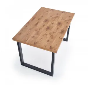 HALMAR Rozkladací jedálenský stôl Horus svetlý dub/čierna