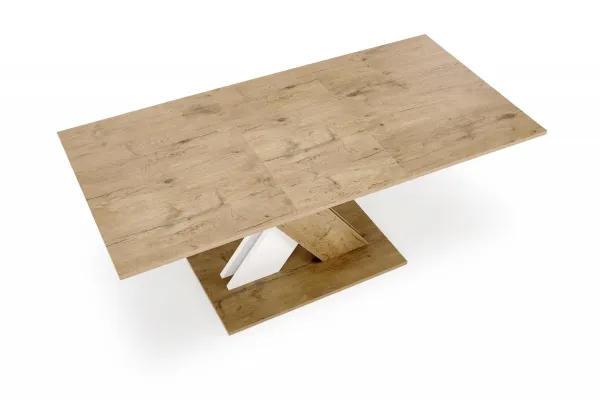 HALMAR Rozkládací jídelní stůl XARELTO 130 cm dub lancelot/bílý