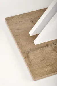 HALMAR Rozkládací jídelní stůl XARELTO 130 cm dub lancelot/bílý