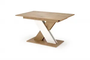 HALMAR Rozkládací jídelní stůl XARELTO 130 cm dub lancelot/bílý