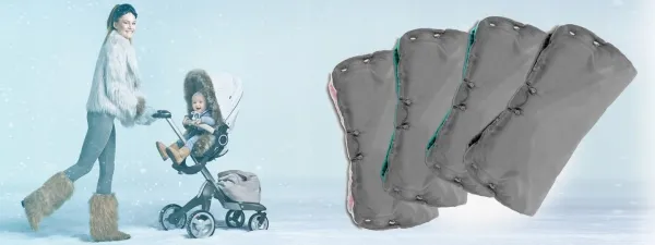 Tutumi Rukavník na kočík Glita šedo-mätový