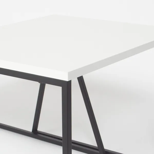 Kalune Design Súprava 2 konferenčných stolíkov Sehpa biela