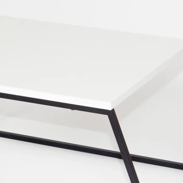 Kalune Design Súprava 2 konferenčných stolíkov Sehpa biela