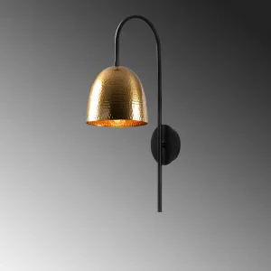 Opviq Nástenná lampa Táto čierna/mosadz