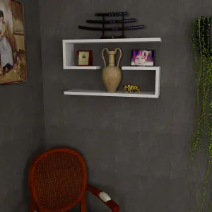 Kalune Design Sada 2 nástenných políc JENIKA biela