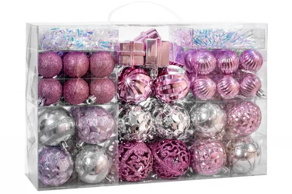 Tutumi Súprava baniek BARBIE 72 ks mix druhov ružovo-strieborná