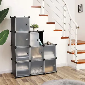 SONGMICS Súprava botníkových boxov EDO čierna