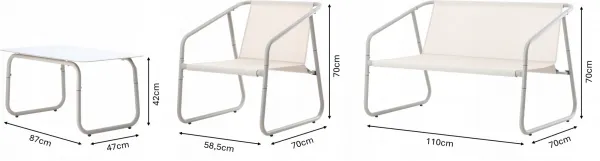 Garden Line Sada zahradního nábytku SOFFI béžová