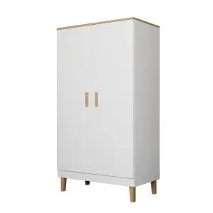 Kocot kids Šatní skříň DENVER 100 cm bílá/dub hickory