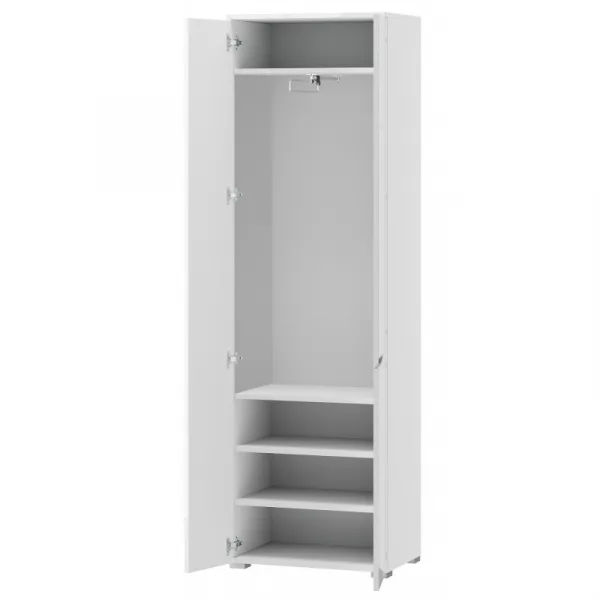 Szynaka Šatní skříň se zrcadlem Selene 198 cm bílá lesk/mat