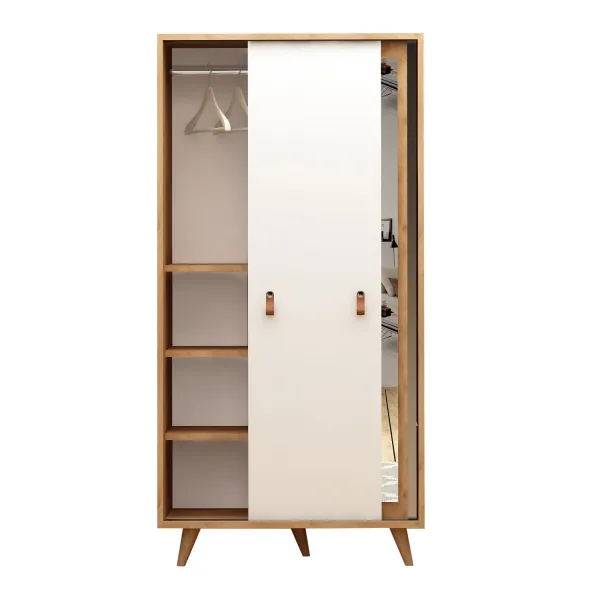 Hanah Home Šatní skříň Pagina III 100 cm dub přírodní/bílá