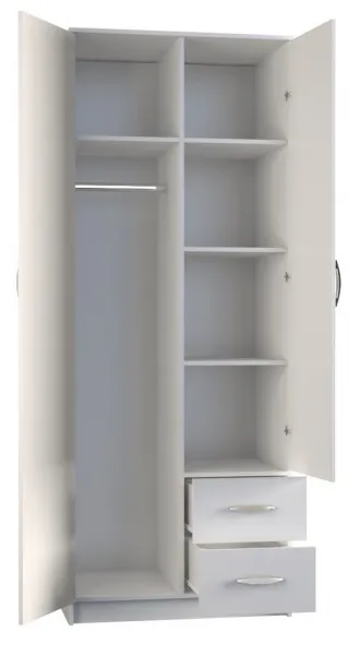 TP Living Šatníková skriňa ROMANA 80 cm biela