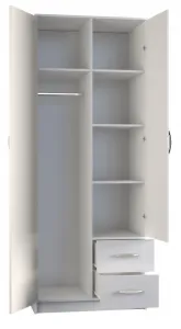 TP Living Šatníková skriňa ROMANA 80 cm biela