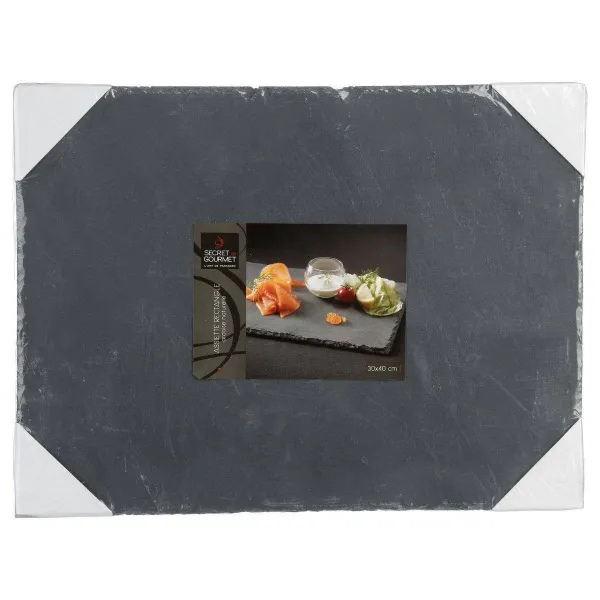 Secret de Gourmet Servírovací kamenný tanier 30x40 cm antracit