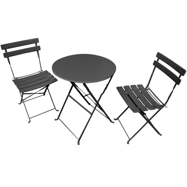 Ak furniture Skládací sada zahradního nábytku ORION černá