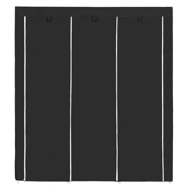 SONGMICS Šatník, látková, čierna, 150x175 cm