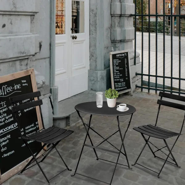 Ak furniture Skládací sada zahradního nábytku ORION černá