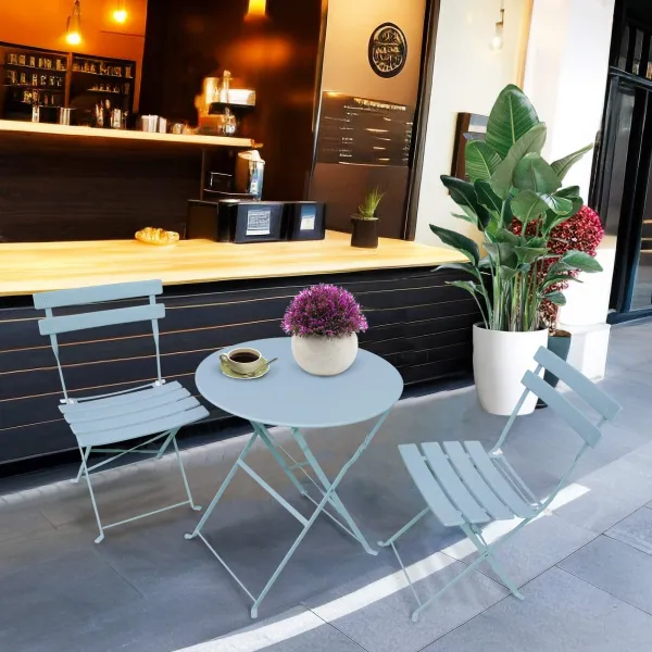Ak furniture Skládací sada zahradního nábytku ORION modrá