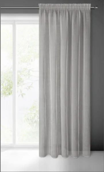 DekorStyle Síťová záclona KIM 140x300 stříbrná
