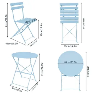 Ak furniture Skládací sada zahradního nábytku ORION modrá