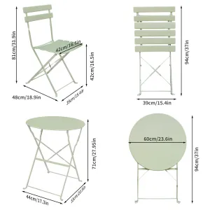 Ak furniture Skládací sada zahradního nábytku ORION zelená
