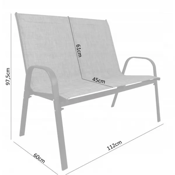 Garden Line Set zahradního nábytku Gota černý