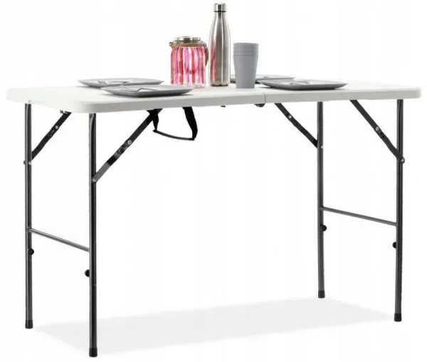 Garden Line Skládací cateringový stůl PEGGY 120 cm bílý