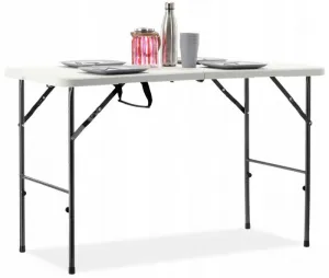 Garden Line Skládací cateringový stůl PEGGY 120 cm bílý