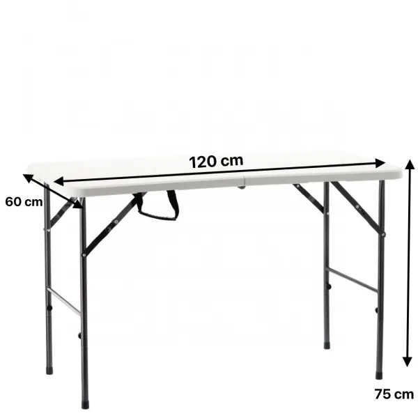 Garden Line Skládací cateringový stůl PEGGY 120 cm bílý