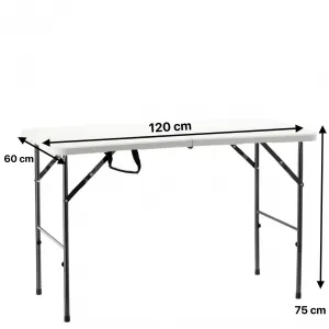 Garden Line Skládací cateringový stůl PEGGY 120 cm bílý