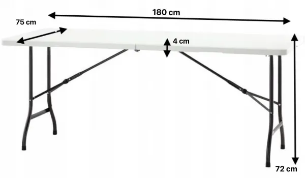 Chomik Záhradný stôl SLEEK | biela 180 cm
