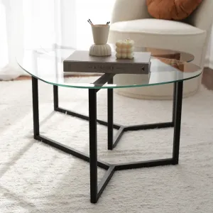 Hanah Home Set konferenčných stolíkov Bellisimo 82 cm čierny
