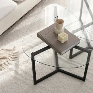 Hanah Home Set konferenčných stolíkov Bellisimo 82 cm čierny