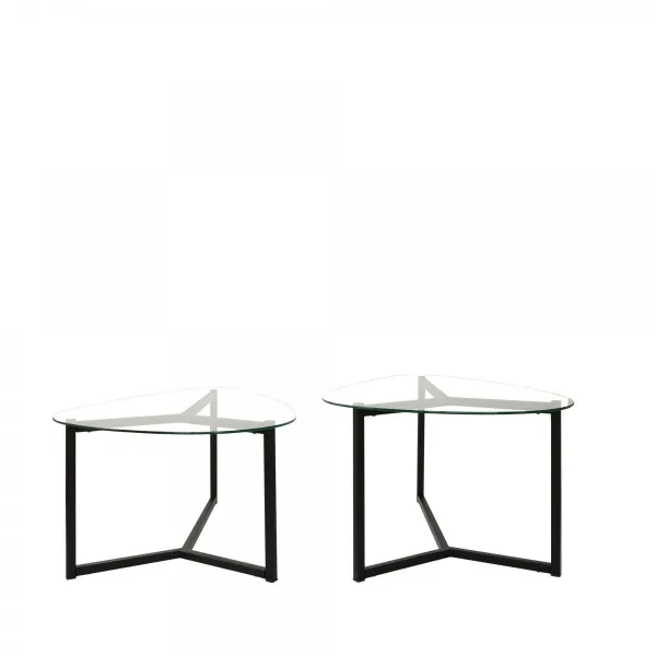 Hanah Home Set konferenčných stolíkov Bellisimo 82 cm čierny