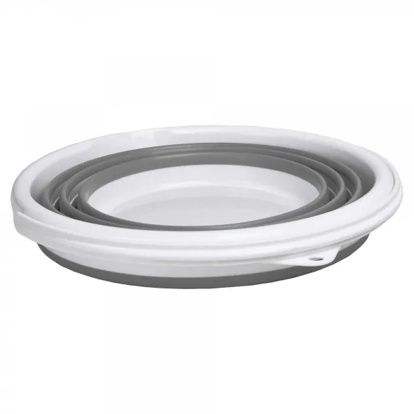 Asmar 10 litrové kompaktné skladacie vedro 32 cm bielo-sivé