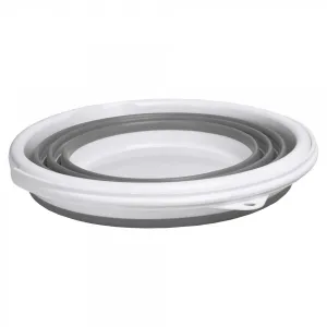 Asmar 10 litrové kompaktné skladacie vedro 32 cm bielo-sivé
