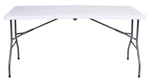 Cateringový stôl RICO skladací v kufríku - 152 cm - biely