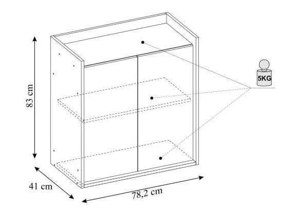 HALMAR Skrinka MOBIUS 2D prírodný orech