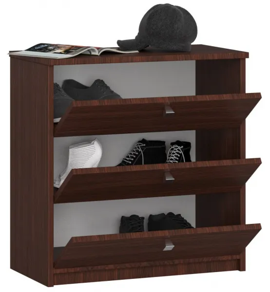 3 krídlový botník MINI 60 cm, wenge